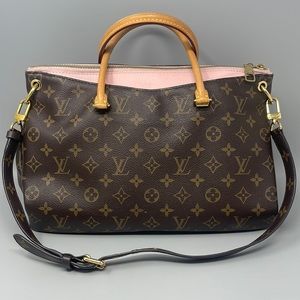 Louis Vuitton Pallas MM Bucket Bag Purse